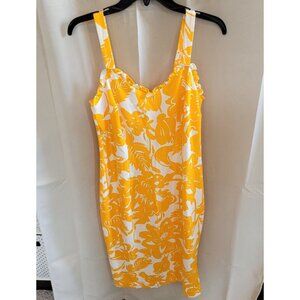 TRina Turk Womens Dress Size 6 Marigold Zile Slimming Ruffle‎ Pinup Boho 163838